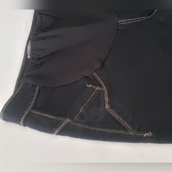 Gracia denim Maternity pull on skinny jeans black NWOT size 4 - Picture 2 of 14